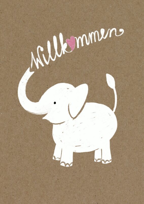 Geburtskarte *Elefant*