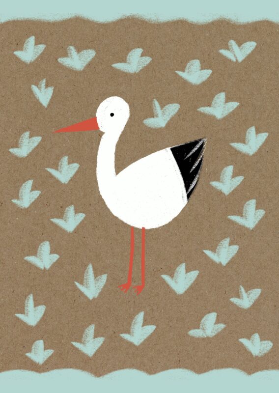 Geburtskarte *Storch*