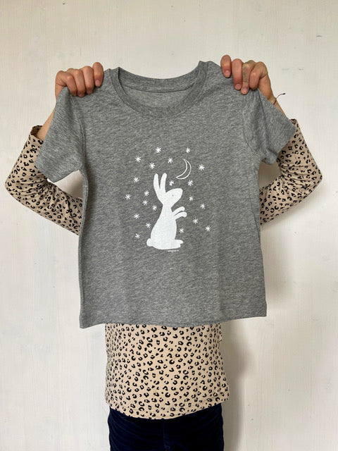 Kids-Shirt *Hase* grey