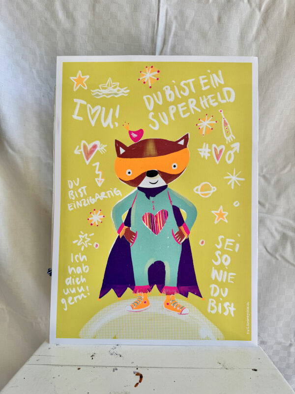 Poster Superheld A3