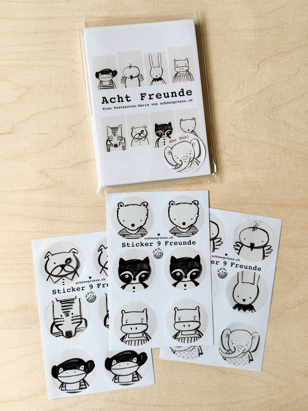 Set *Freunde* - Sticker & Karten