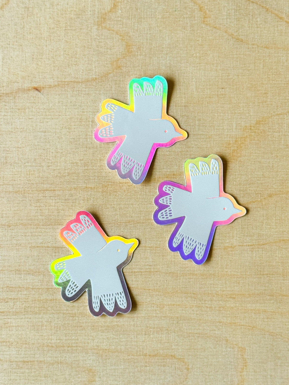 Sticker Vogel Hologramm