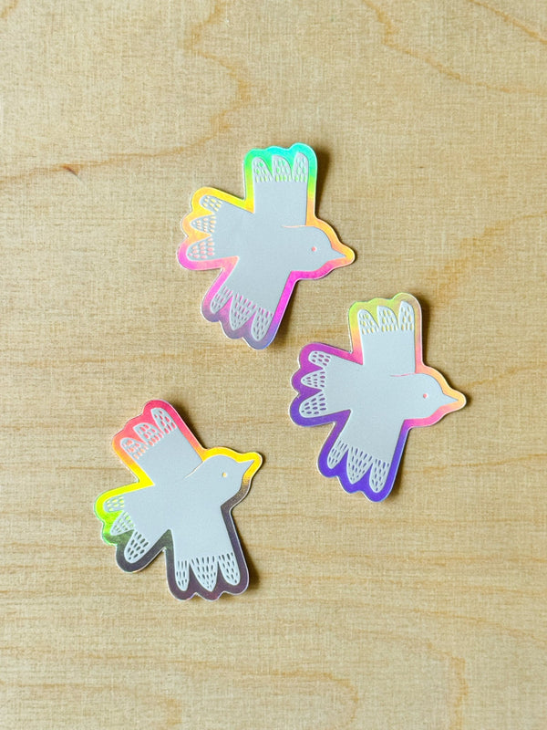 Sticker Vogel Hologramm