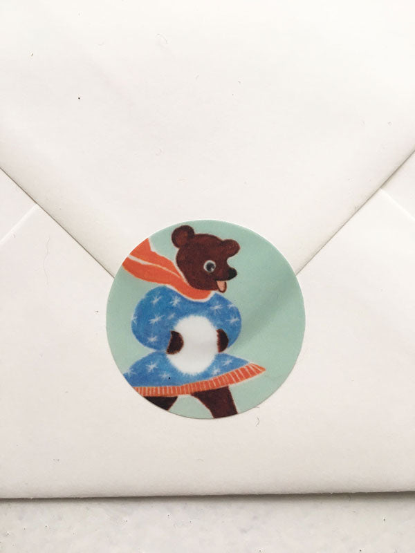 Sticker - Schlittschuhbär