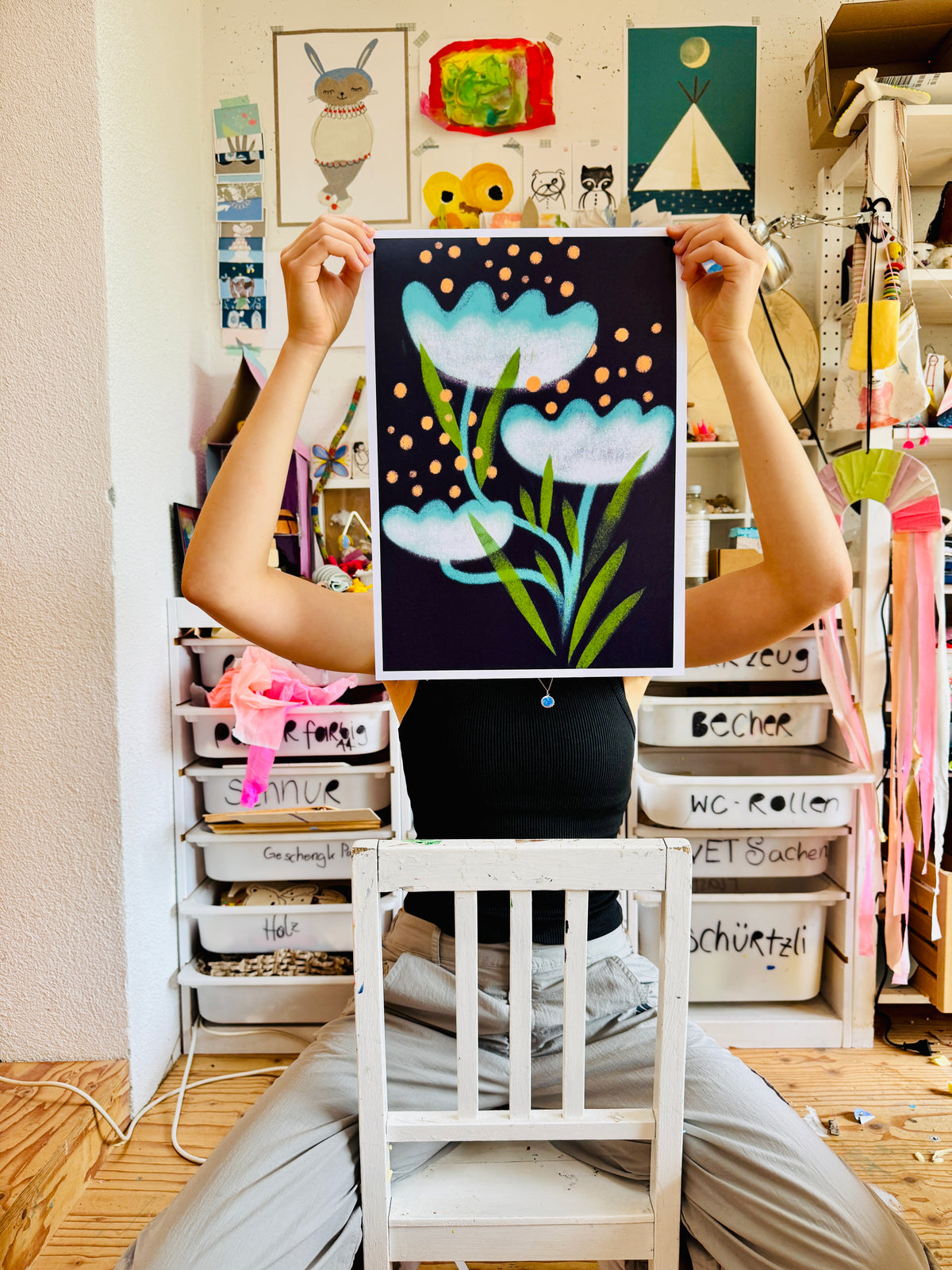 Poster - Nacht im Garten