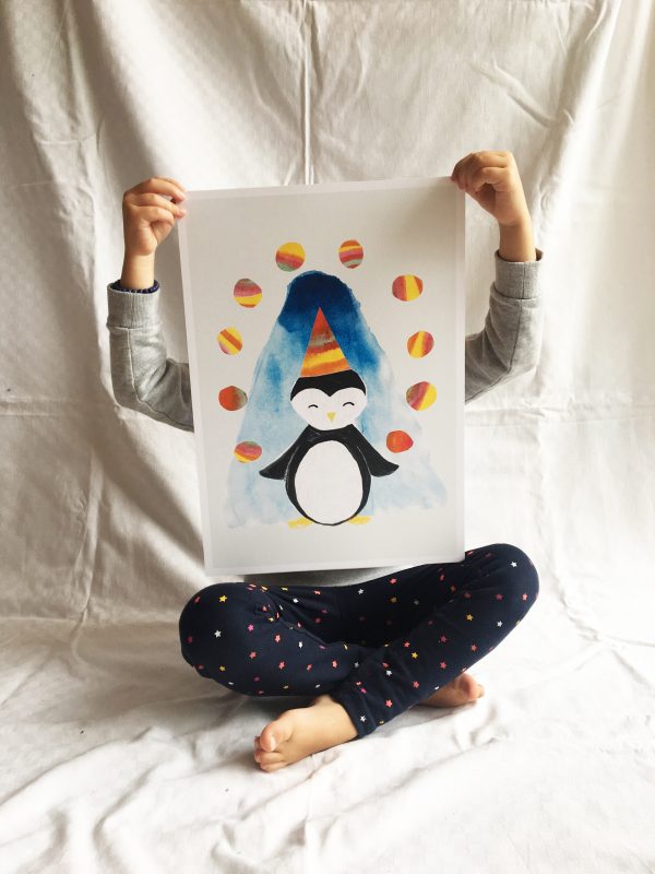 Poster - Winterpinguin