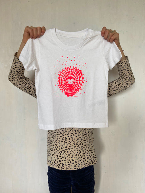 Kids-Shirt *Pfau* weiss