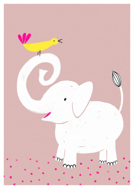 Circus - Elefant mit Vogel (269)